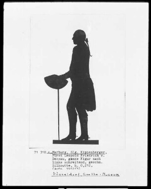 Silhouette des Fürsten Leopold Friedrich von Dessau