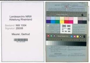 Entnazifizierung Gertrud Meurer , geb. 01.02.1911 (Putzfrau)
