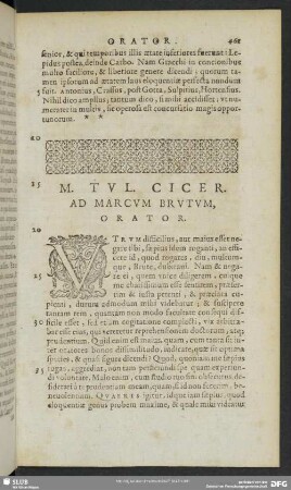 M. Tul. Cicer. Ad Marcum Brutum, Orator