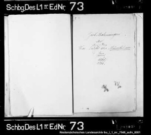 Schuldensachen der Anna von Oberg, Witwe des Luleff von Münchhausen