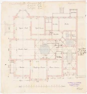Villa Rütgers, Berlin-Tiergarten Ausführungsprojekt: Grundriss EG