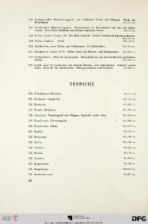 Teppiche (Nr. 514-572)