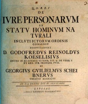 De Ivre Personarvm Ex Statv Hominvm Natvrali