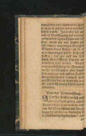 Von der Verwerffung.