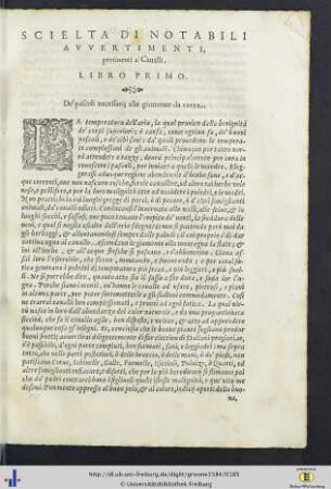 Libro primo.
