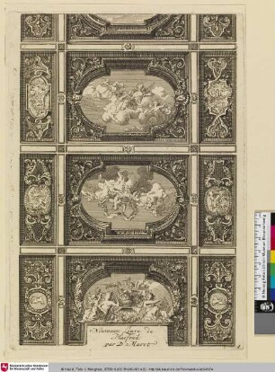 Nouveaux Liure de Placfond, Titelblatt; [Vorlageblätter für Plafonts]
