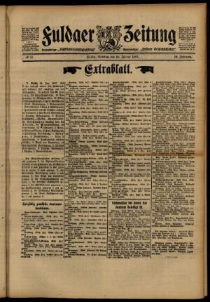 Dritte Ausgabe vom Samstag, den 26. Januar 1907.