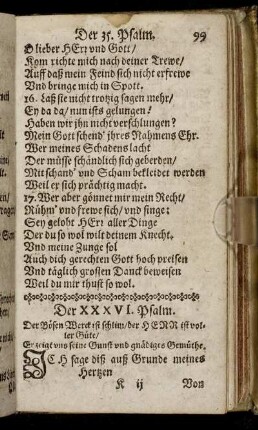 Der XXXVI. Psalm. - Der XLV. Psalm.