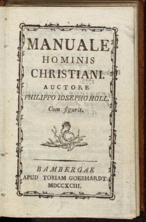 Manuale Hominis Christiani : Cum figuris