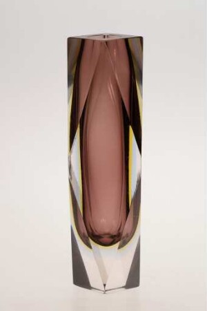 Violett-Gelbe Facettenvase