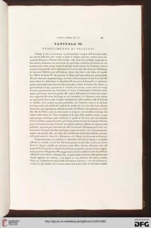 Capitolo VI: Stabilimento di Frascati