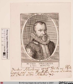 Bildnis Petrus Scriverius (eig. Pieter Schrijver)
