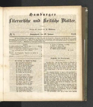No. 5. 17. Januar 1852