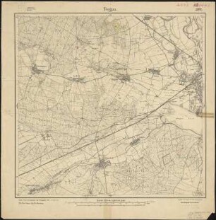 Messtischblatt 2538 : Torgau (West), 1912 Torgau (West) : Torgau (West). - Aufn. 1902, hrsg. 1904, bericht. 1912. - 1:25000. - [Berlin]: Reichsamt für Landesaufnahme, 1912. - 1 Kt.