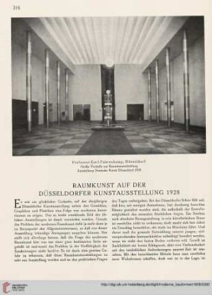 Raumkunst auf der Düsseldorfer Kunstausstellung 1928
