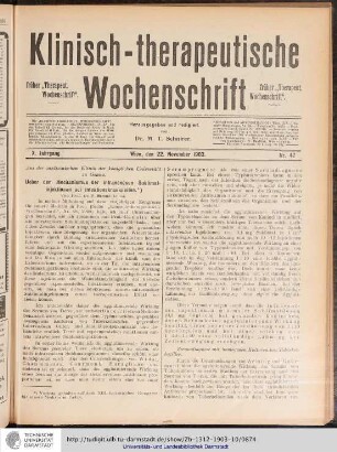 Nr. 47, 22. November 1902