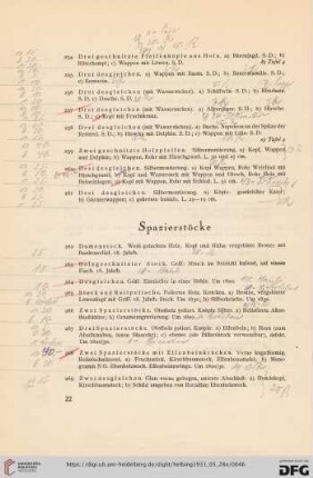 Spazierstöcke (Nr. 262-276)