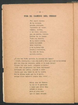 Por el camino del cerro