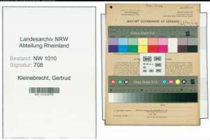 Entnazifizierung Gertrud Kleinebrecht , geb. 07.01.1913 (Geschaeftsfuehrerin)