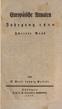 Europäische Annalen. 1800, 2