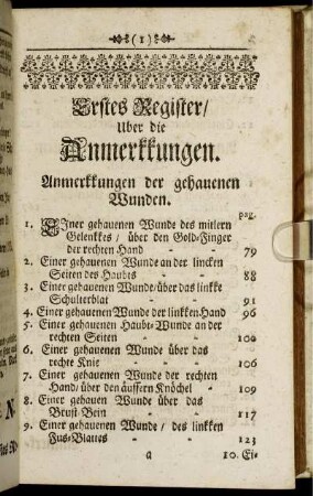 Erstes Register / Uber die Anmerkungen.