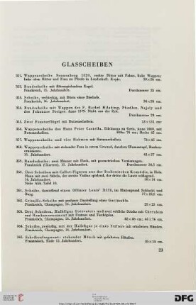 Glasscheiben (Nr. 351-370)