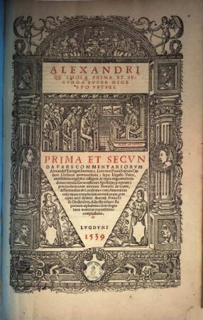 Prima & secunda pars commentariorum super digesto veteri