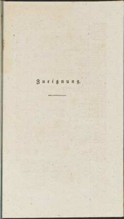 Zueignung.