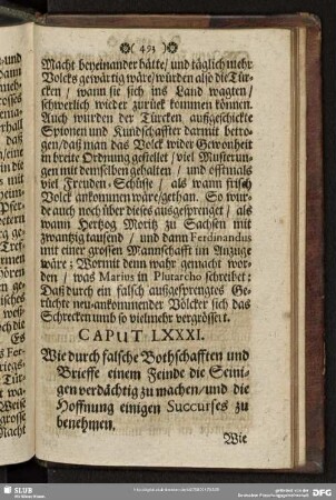 CAPUT LXXXI.- LXXXV.