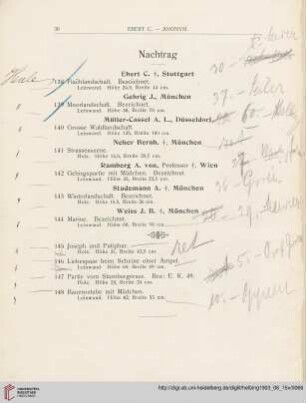 Nachtrag (Nr. 138 - 148)