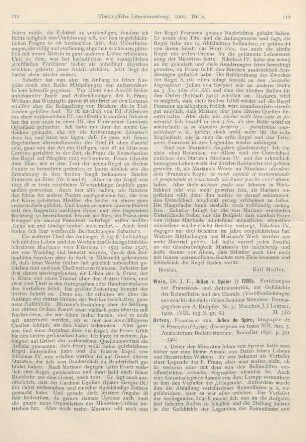 112-114 [Rezension] Weis, J. E. , Julian v. Speier (gest. 1285)