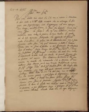 Lettre de Pierre-Paul Rubens à Chieppio, du 28 octobre. ( La dernière écrite en Italie)