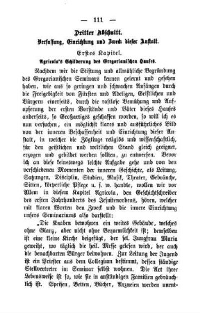 Erstes Kapitel. Agricola's Schilderung des Gregorianischen Hauses.