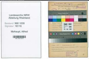 Entnazifizierung Alfred Mohaupt , geb. 01.01.1901 (Gerichtsassessor)