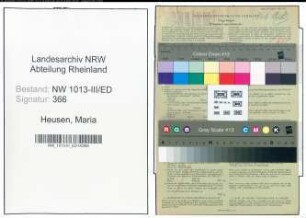 Entnazifizierung Maria Heusen , geb. 22.06.1913 (Fuersorgerin)