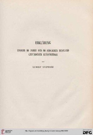 Erklärung einiger im Jahre 1876 im südlichen Russland gefundener Kunstwerke