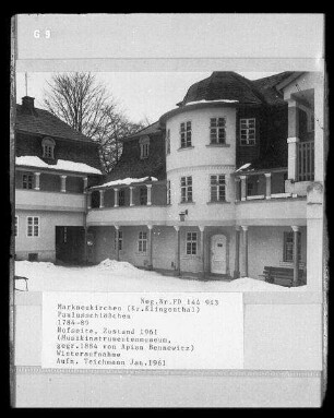 Markneukirchen. Musikinstrumenten-Museum, sogenanntes Paulus-Schlössel (1784-1789; J. A. Mönnig). Hofansicht