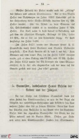 5. Baumeister, insbesondere Hanns Beheim der Aeltere und der Jüngere