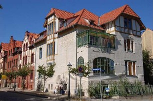 Quedlinburg - Wohnhaus in der Wallstraße : Jugenstilgebäude, Quedlinburg, Wallstraße, aufgenommen 2008