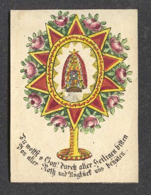 kleines Andachtsbild mit Reliquiar der Heiligen Hostie aus der H (kleines Andachtsbild)