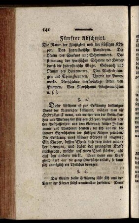 Fünfter Abschnitt. - Sechster Abschnitt.