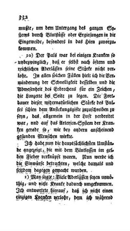 Beantwortung der Einwürfe gegen das Aderlassen.