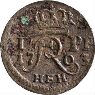 Münze, Pfennig, 1703