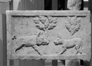 Relief einer Eberjagd