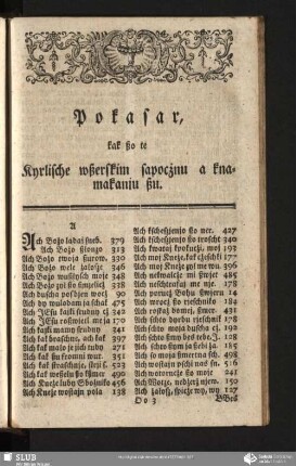 Pokasar, kak ßo te Kyrlische wßerskim sapocżnu a knamakanju ßu