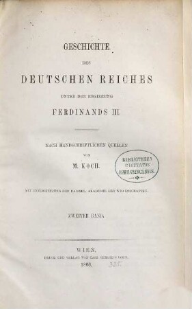 Geschichte des Deutschen Reiches unter der Regierung Ferdinands III.. 2