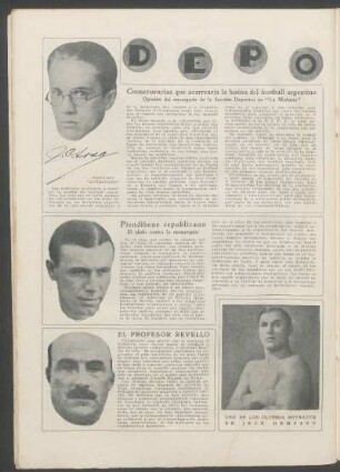 Uno de los últimos retratos de Jack Demsey