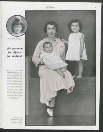 ¿Se parecen los hijos a las madres?