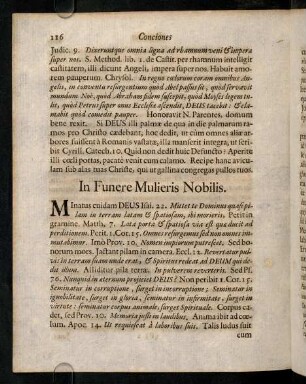 116-124, In Funere Mulieris Nobilis