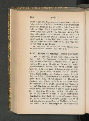 2115. Kusser oder Couffer (Johann Sigismund).